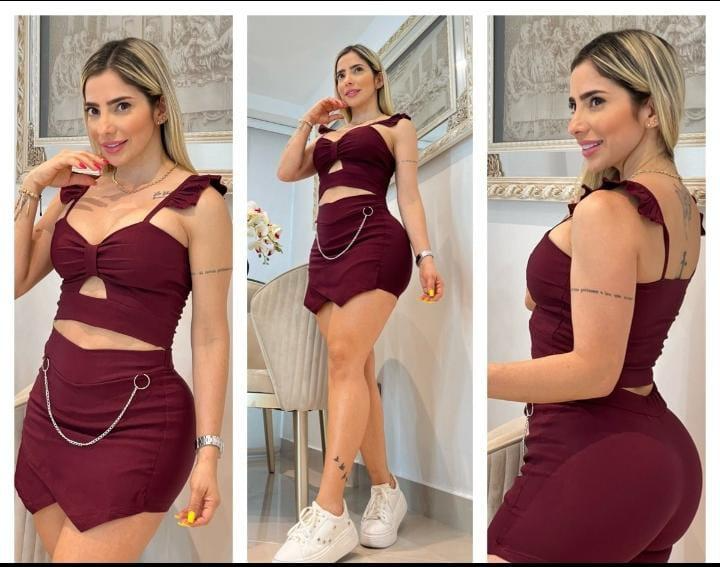 Conjunto Blusas Falda Short 1859