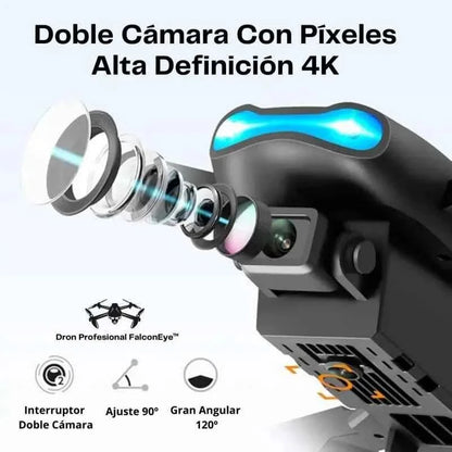 DRON 998 PRO 4K + BATERÍA GRATIS + DOBLE CÁMARA + REGALO